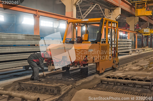Image of Block making department at construction factory