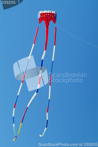 Image of Red, white and blue kite