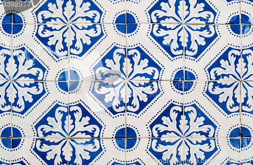 Image of Traditional Portuguese glazed tiles