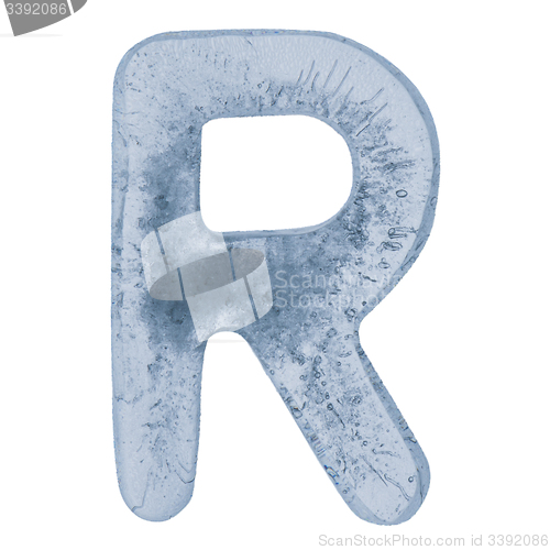 Image of Letter R in ice