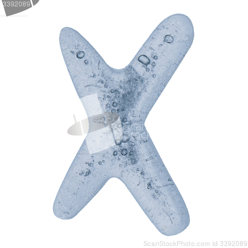 Image of Letter X in ice