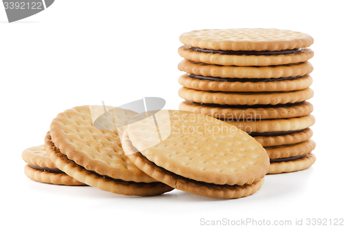 Image of Sandwich biscuits with chocolate filling