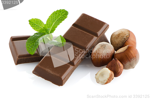 Image of Closeup detail of chocolate parts