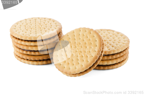 Image of Sandwich biscuits with chocolate filling