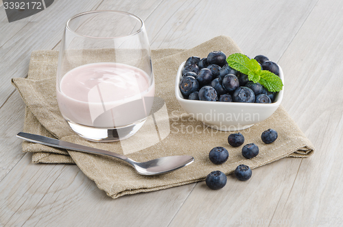 Image of Yogurt with fresh blueberries