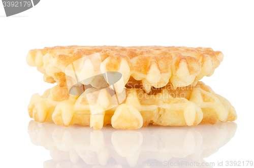 Image of Pile of sweet waffles