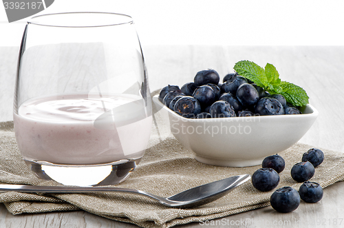 Image of Yogurt with fresh blueberries