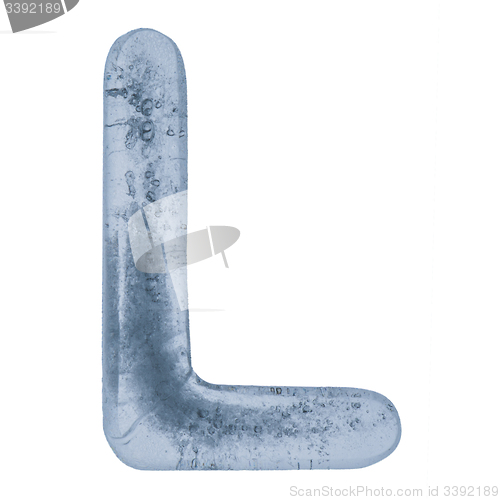 Image of Letter L in ice