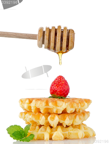 Image of Waffles and strawberry