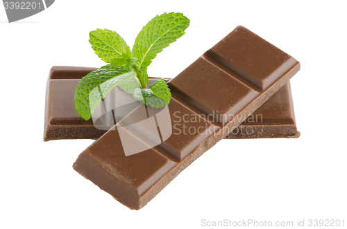 Image of Closeup detail of chocolate parts