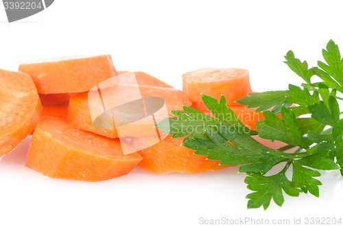 Image of Pile of carrot slices