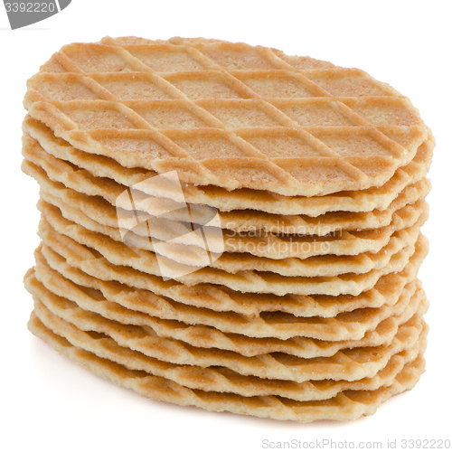 Image of Pile of sweet waffles