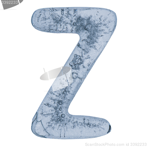 Image of Letter Z in ice