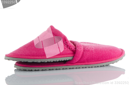 Image of A pair of pink slippers