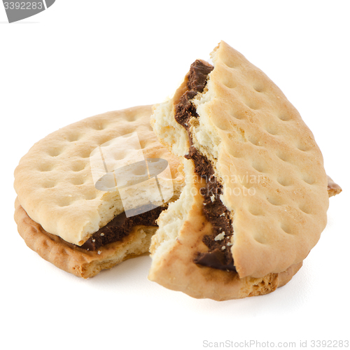 Image of Sandwich biscuits with chocolate filling