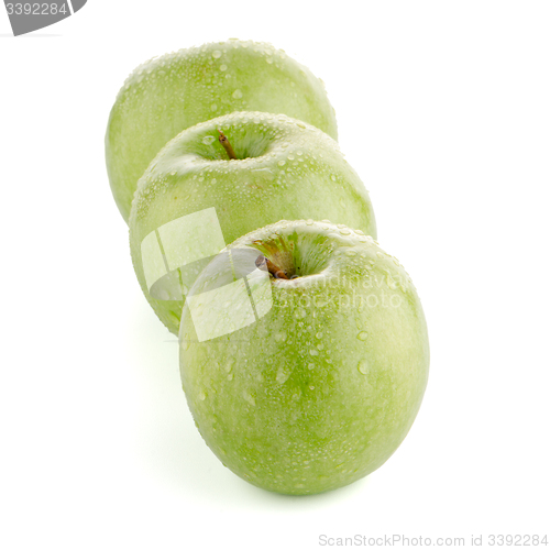 Image of Three fresh green apples