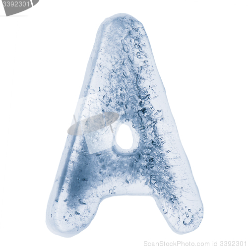 Image of Letter A in ice