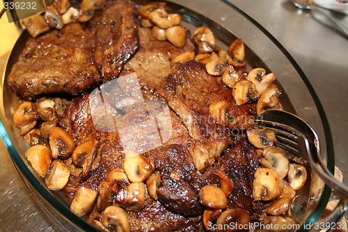 Image of Entrecôte with mushrooms
