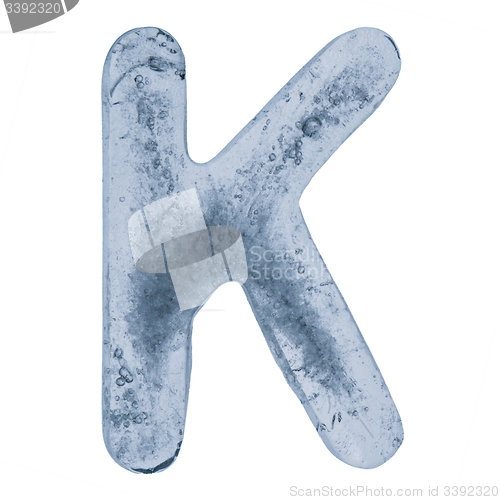 Image of Letter K in ice