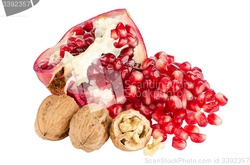 Image of Half pomegranate fruit