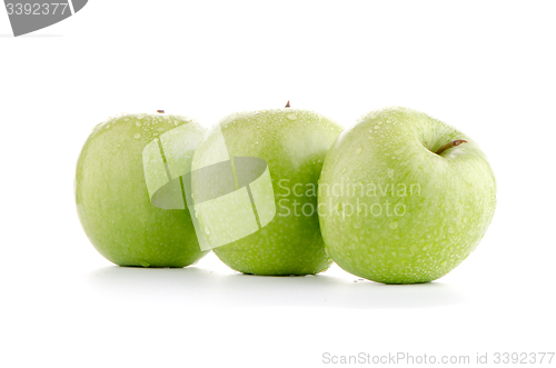 Image of Three fresh green apples