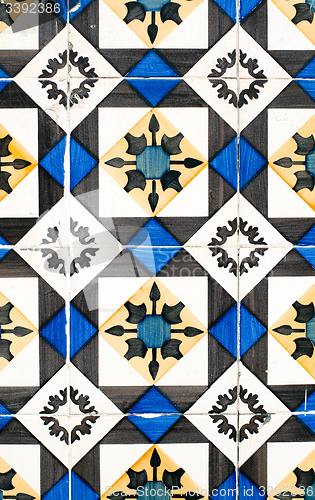 Image of Traditional Portuguese glazed tiles