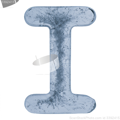 Image of Letter I in ice