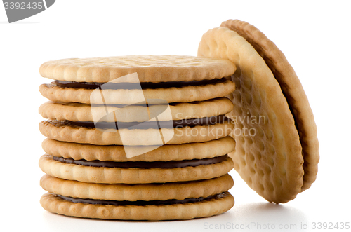 Image of Sandwich biscuits with chocolate filling