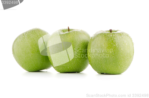 Image of Three fresh green apples