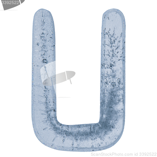 Image of Letter U in ice