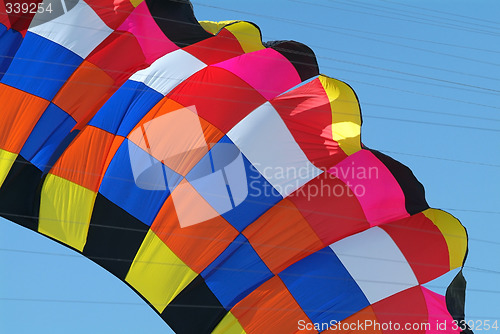 Image of Detail of colourful kite