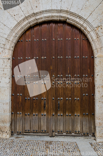 Image of Old wooden entrance door