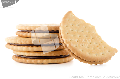 Image of Sandwich biscuits with chocolate filling