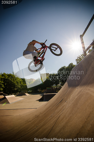 Image of BMX Bike Stunt bar spin