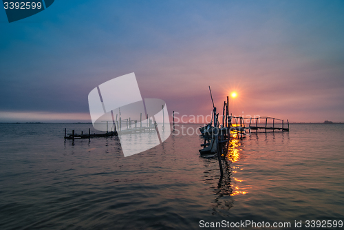 Image of Old dock sunrise