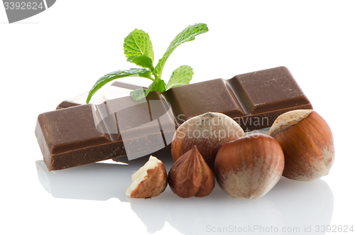 Image of Closeup detail of chocolate parts