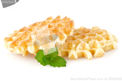 Image of Pile of sweet waffles