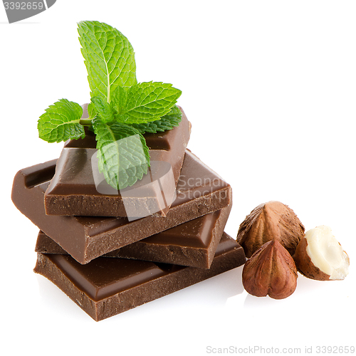 Image of Closeup detail of chocolate parts