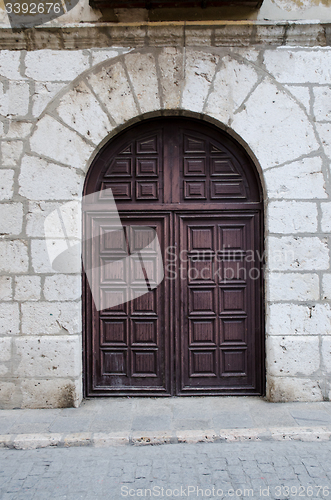 Image of Old wooden entrance door