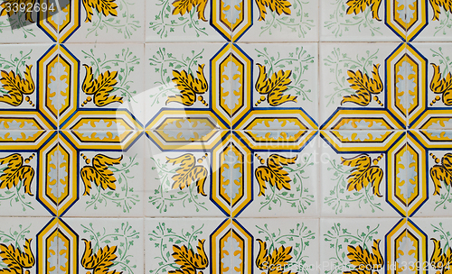 Image of Traditional Portuguese glazed tiles