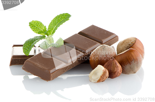 Image of Closeup detail of chocolate parts