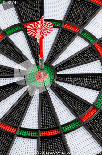 Image of Dart board with dart