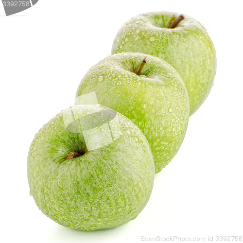 Image of Three fresh green apples