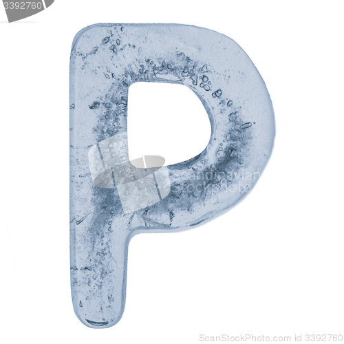 Image of Letter P in ice