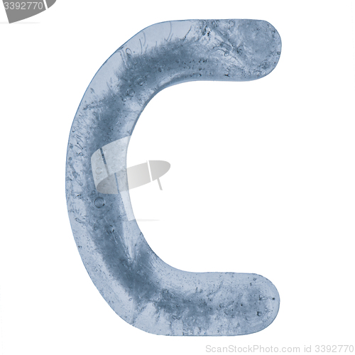 Image of Letter C in ice