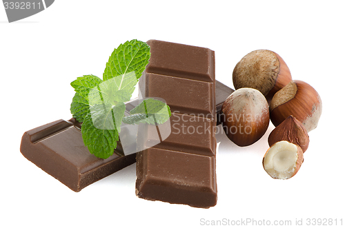 Image of Closeup detail of chocolate parts