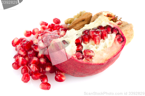 Image of Half pomegranate fruit