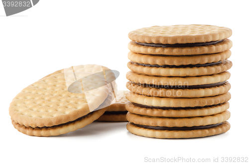 Image of Sandwich biscuits with chocolate filling