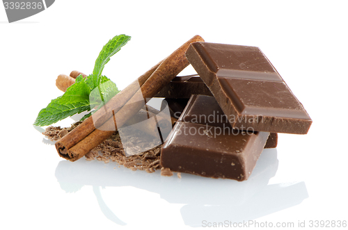 Image of Closeup detail of chocolate parts
