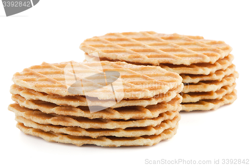 Image of Pile of sweet waffles